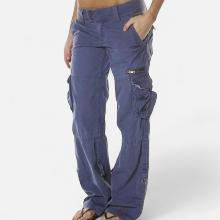 Isabella | Straight Leg Cargo Pants for Women - Lavinem
