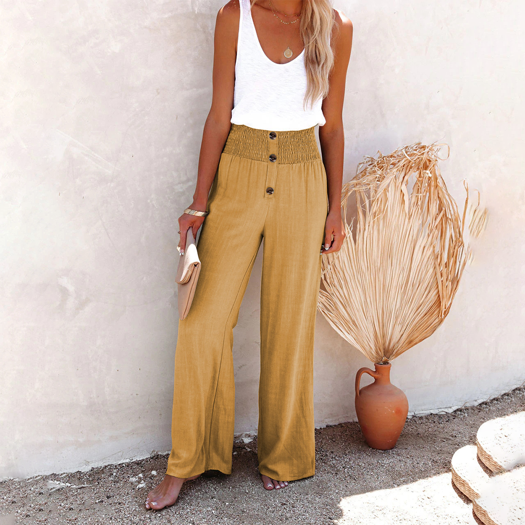 Florence | Women's Oversized Trousers for Cold Weather in Khaki