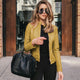 Temperance | Women's Fitted Stand Collar Leather-Look Jacket