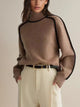 Genevieve | Women's Turtleneck Oversized Roll-Neck Jumper for Fall and Winter in Brown