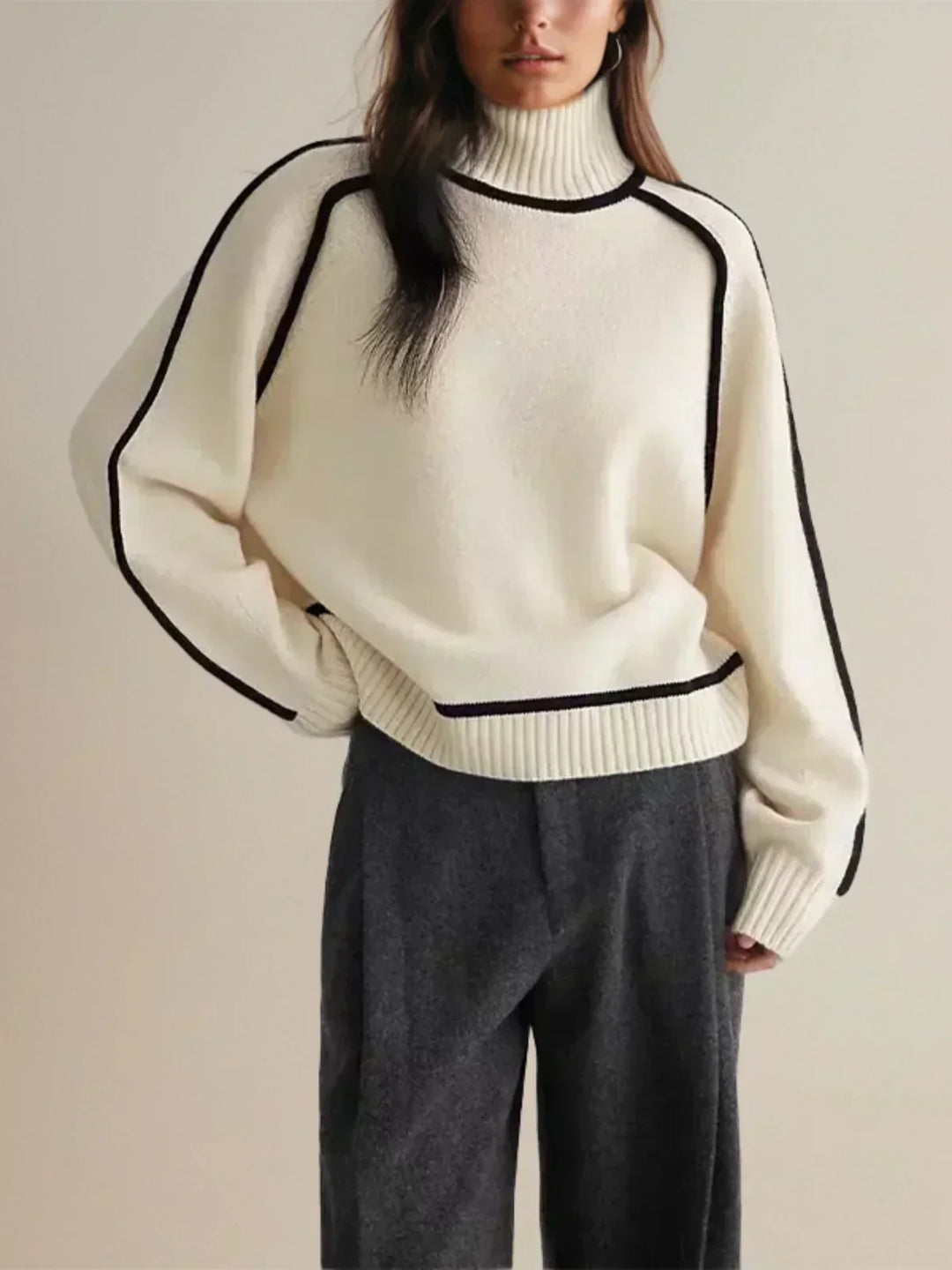 Genevieve | Women's Turtleneck Oversized Roll-Neck Jumper for Fall and Winter, image 6