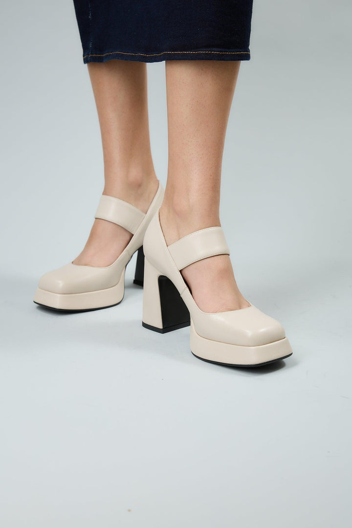 Claudia | Women's Block Heel Mary Jane Court Shoes image 5