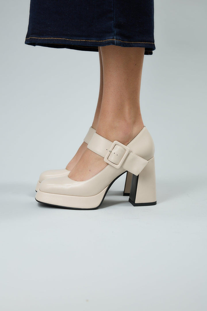 Claudia | Women's Block Heel Mary Jane Court Shoes image 6