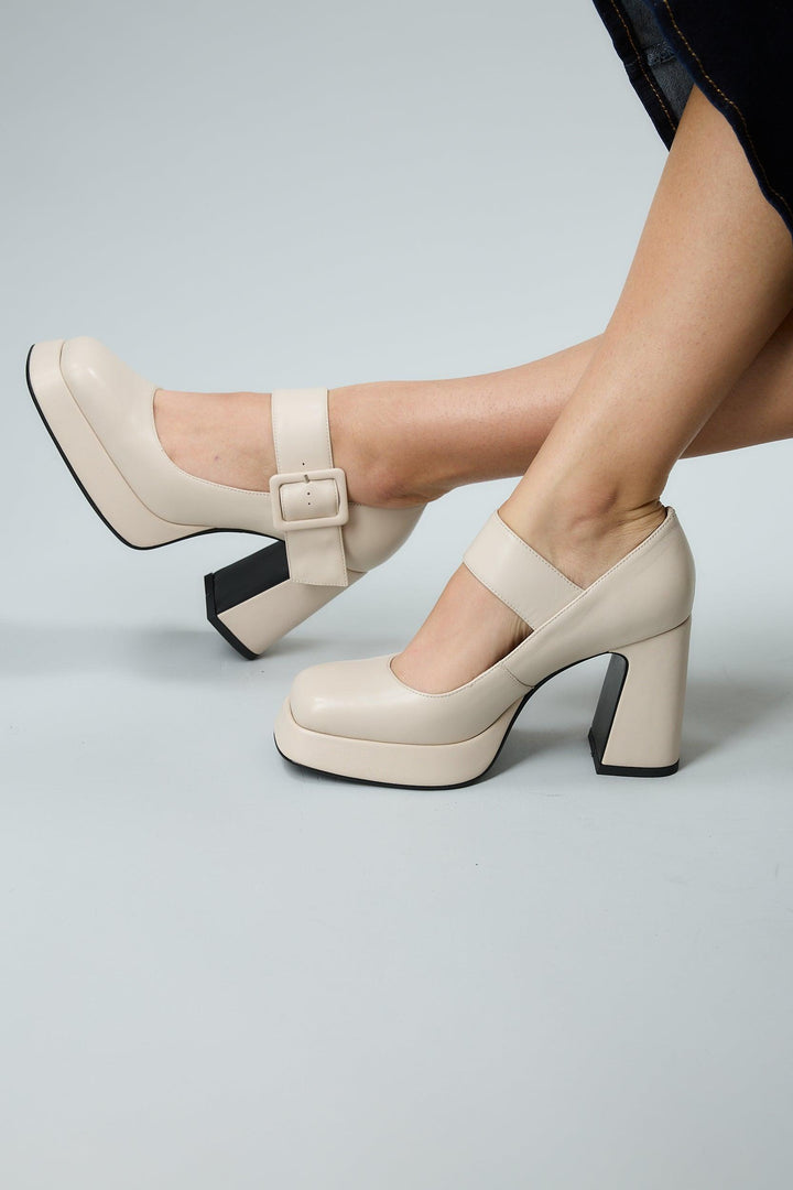 Claudia | Women's Block Heel Mary Jane Court Shoes image 7