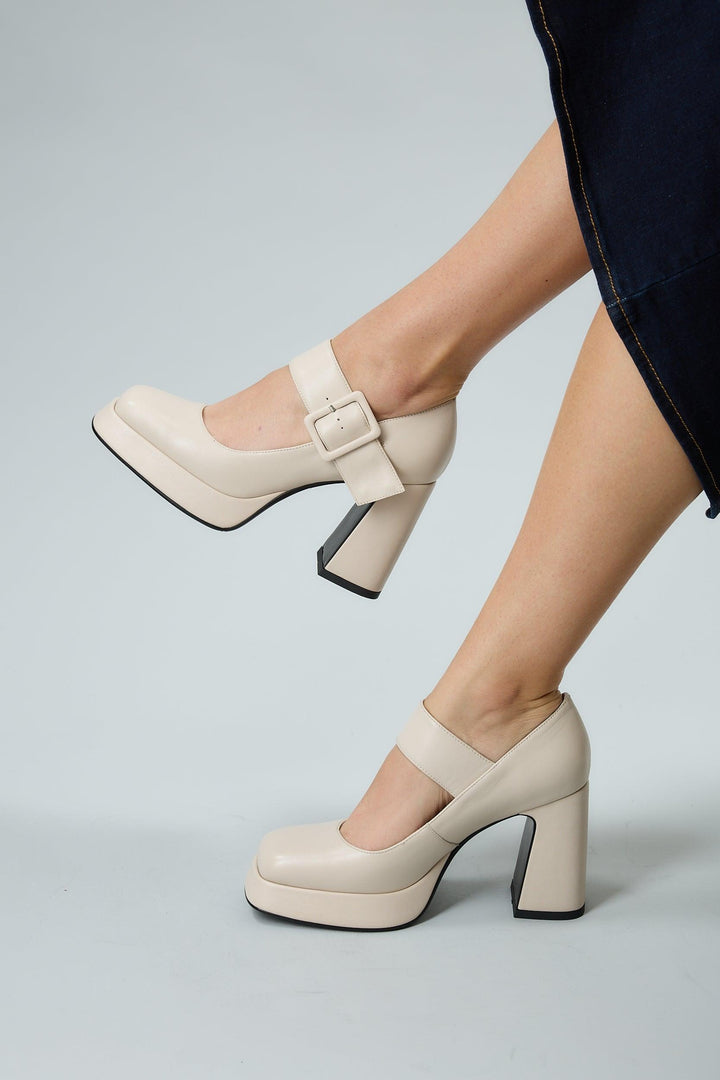 Claudia | Women's Block Heel Mary Jane Court Shoes image 8