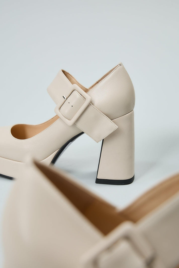 Claudia | Women's Block Heel Mary Jane Court Shoes image 12