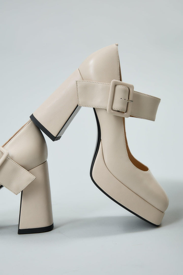 Claudia | Women's Block Heel Mary Jane Court Shoes image 13