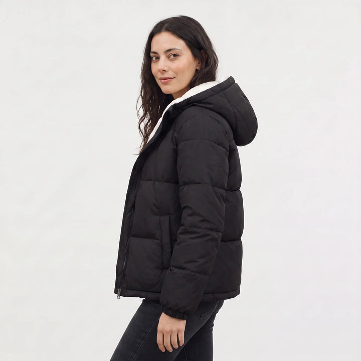 Lowenna | Women's Hooded Puffer Jacket with Fleece Lining
