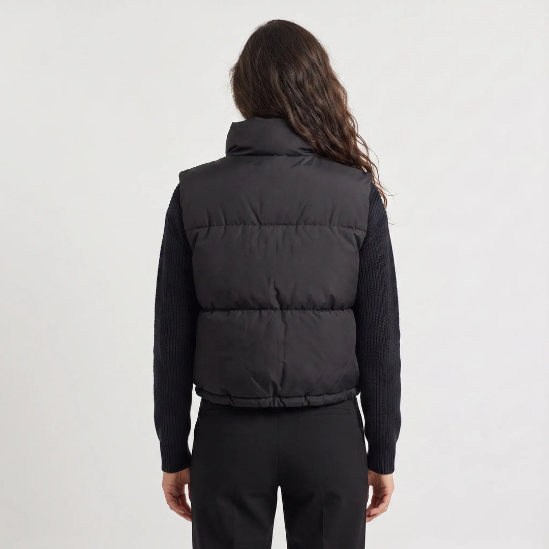 Damaris | Women's Cropped Collared Puffer Gilet for Layering