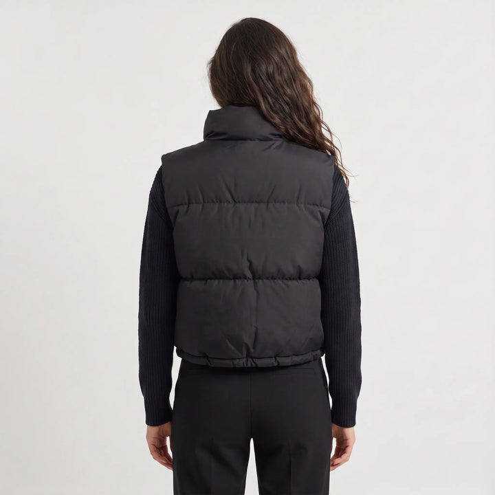 Damaris | Women's Cropped Collared Puffer Gilet for Layering