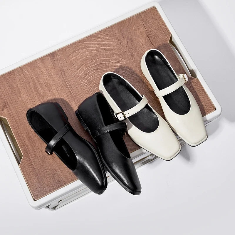 Christel Square-Toe Mary Jane Flats - image 6