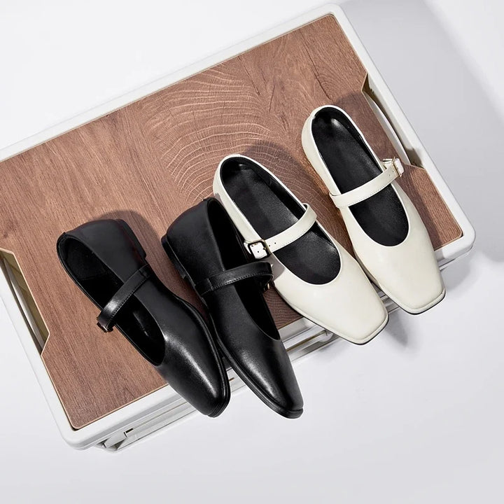 Christel Square-Toe Mary Jane Flats - image 6