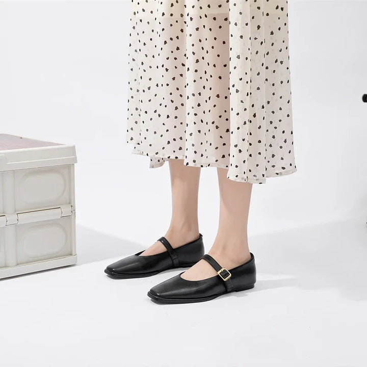 Christel Square-Toe Mary Jane Flats - image 4
