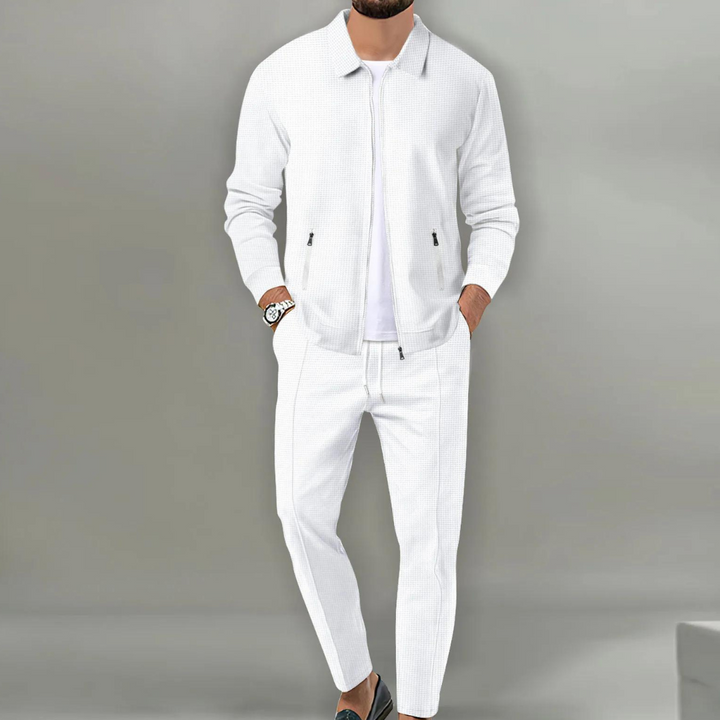 Matthias Men's Textured Zip Jacket and Trousers Set - image 2