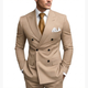 Herren-Anzug zweireihig – Tailliertes Set mit Reverskragen-Blazer & Hose für Hochzeit & Business