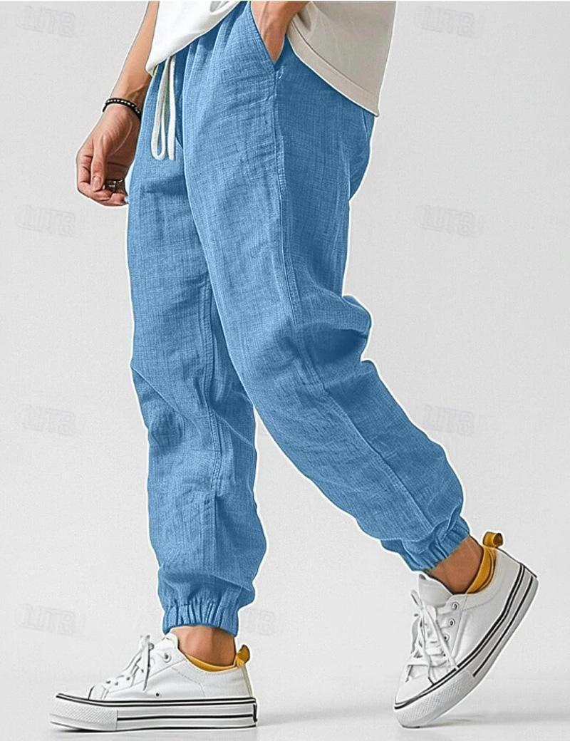 Herren-Leinenhose – Lockere, lässige Sommerhose mit Seitentaschen