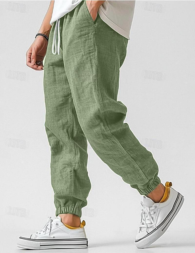 Herren-Leinenhose – Lockere, lässige Sommerhose mit Seitentaschen