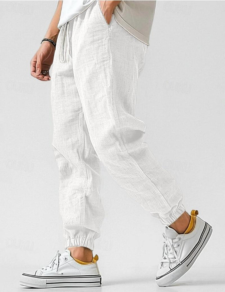 Herren-Leinenhose – Lockere, lässige Sommerhose mit Seitentaschen