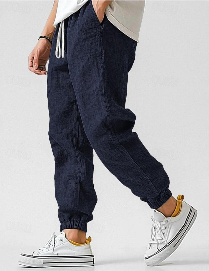 Herren-Leinenhose – Lockere, lässige Sommerhose mit Seitentaschen