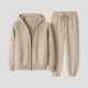 Herre Uld Loungewear Set, Zip Hoodie og Joggers