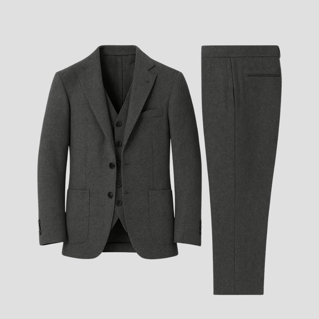 Herre Three-Piece Smal pasform Jakkesæt med Matching Vest