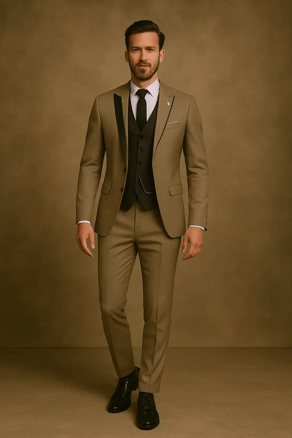 Herren-Anzug dreiteilig – Slim-Fit-Set mit Blazer, Weste & Hose für Hochzeit & Business