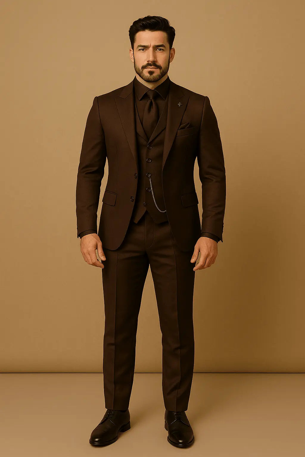 Herren-Anzug dreiteilig – Slim-Fit-Set mit Blazer, Weste & Hose für Hochzeit & Business