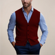 Cecil | Men's Knitted Button Front V-Neck Waistcoat