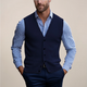 Cecil | Men's Knitted Button Front V-Neck Waistcoat