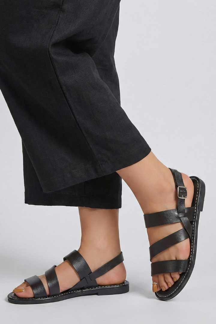 Modern Flade sandaler med Ryg Rem