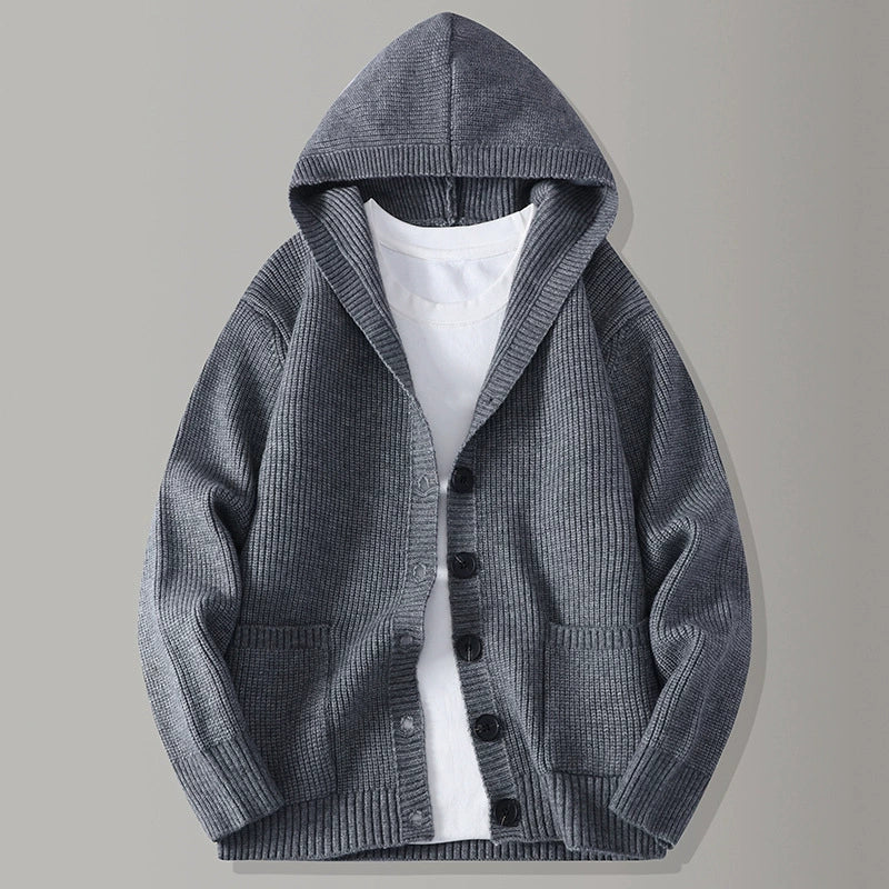 Bruno | Men's Hooded Knit Cardigan
