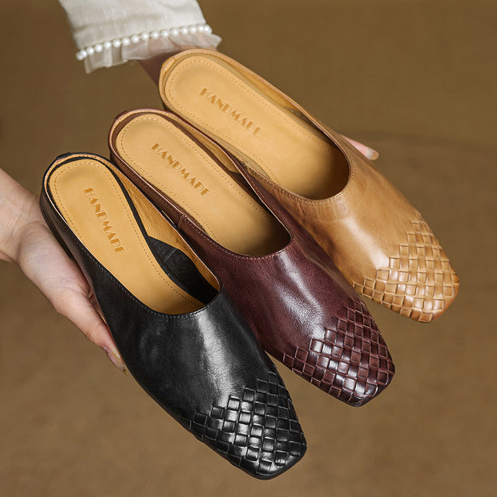 Rosalyn | Women's Woven Leather Mules