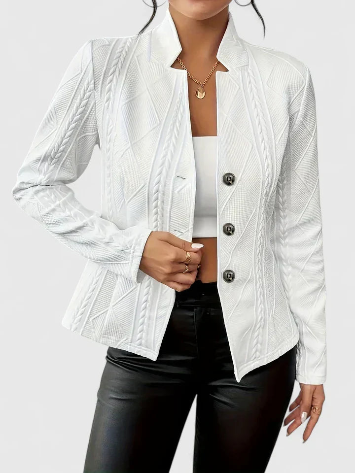 Mythili | Women's Cable Knit Lapel Blazer