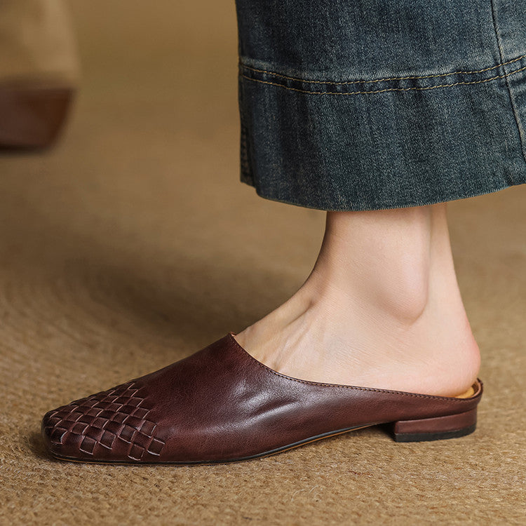Rosalyn | Women's Woven Leather Mules