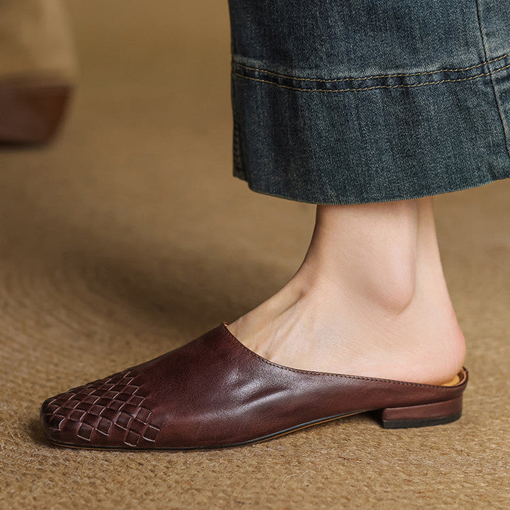 Rosalyn | Women's Woven Leather Mules