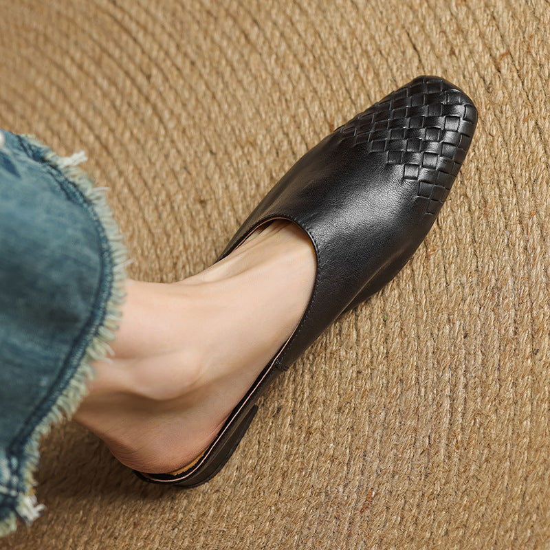 Rosalyn | Women's Woven Leather Mules