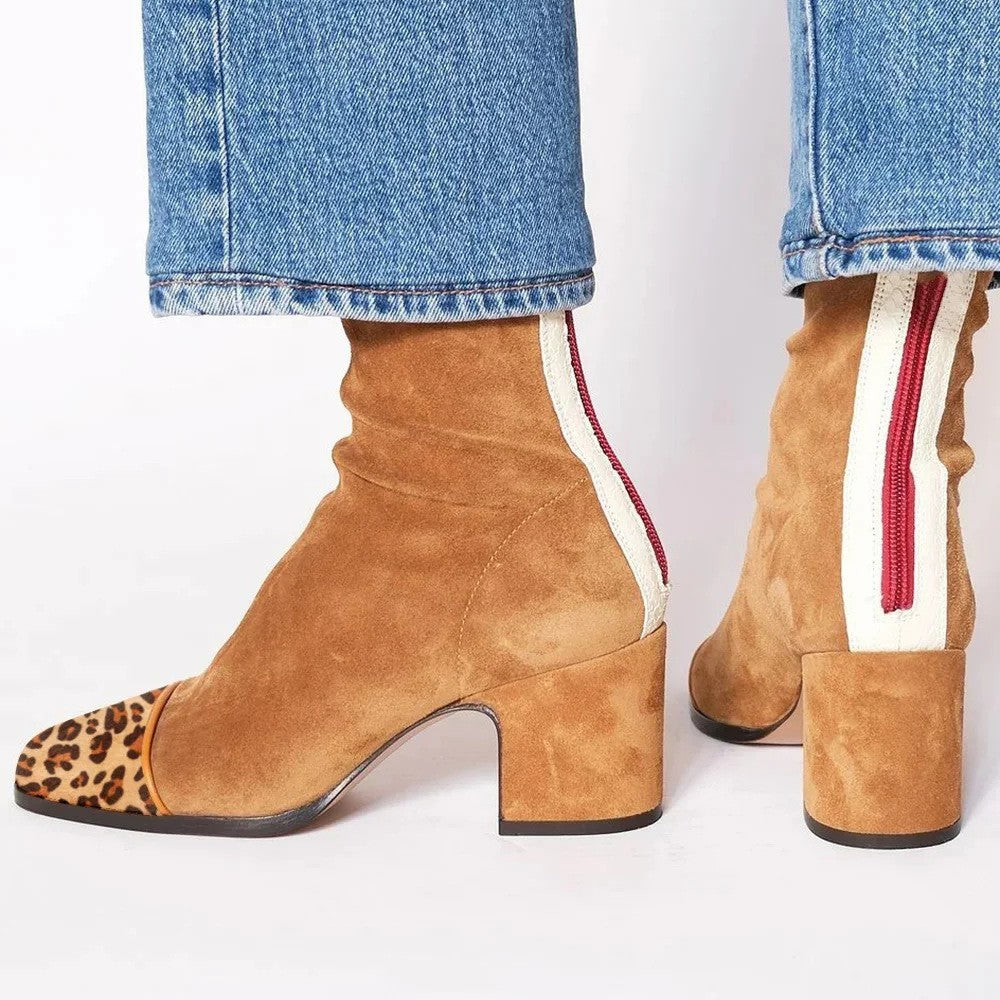 Marchesa | Women's Square Toe Block Heel Boots