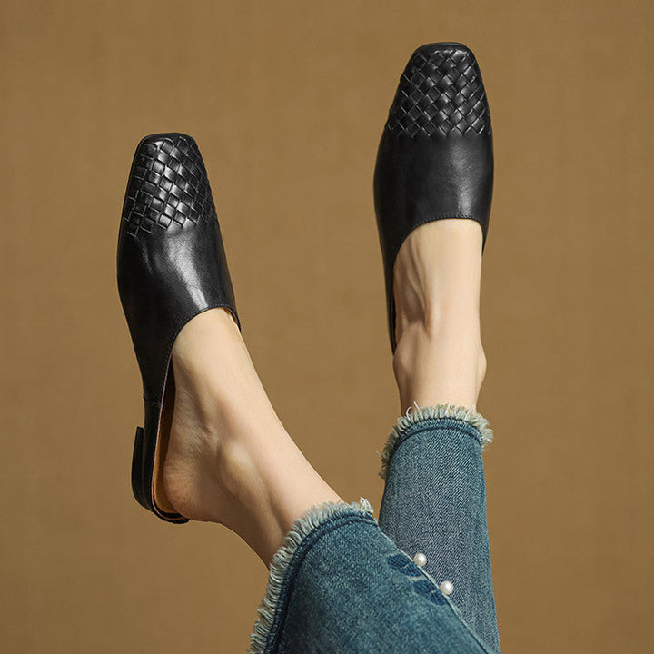 Rosalyn | Women's Woven Leather Mules