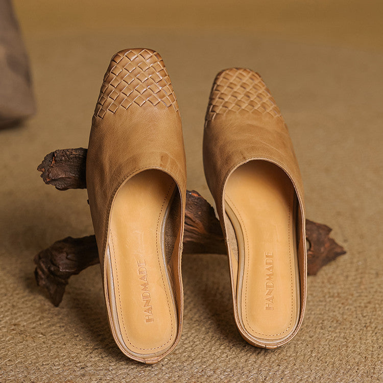 Rosalyn | Women's Woven Leather Mules