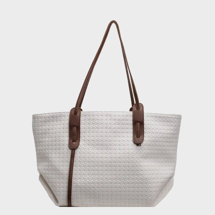 Yseult | Women's Woven Tote Bag With Slim Shoulder Straps