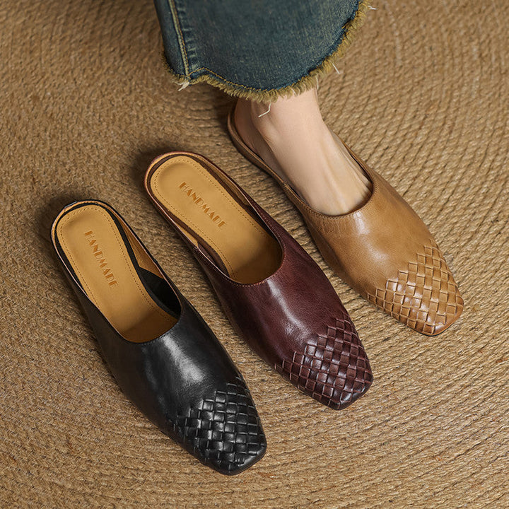 Rosalyn | Women's Woven Leather Mules
