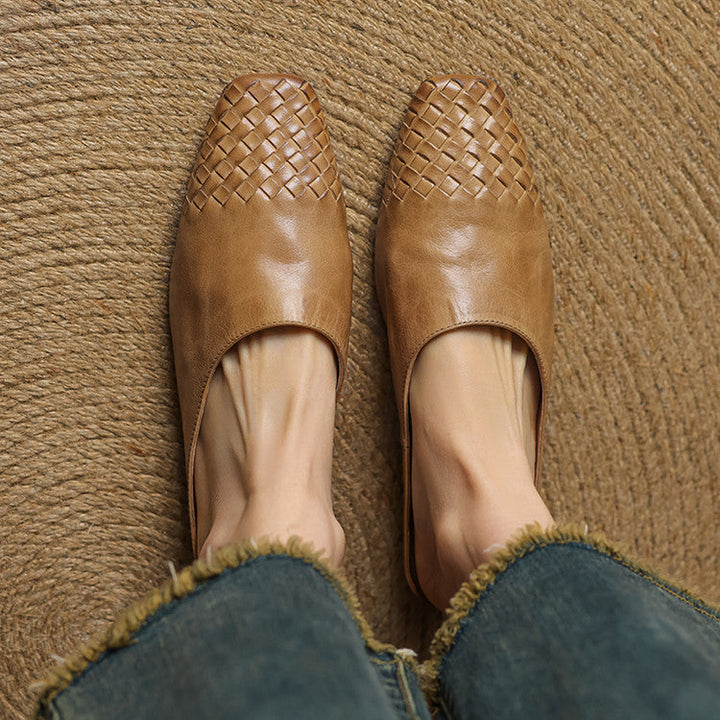 Rosalyn | Women's Woven Leather Mules