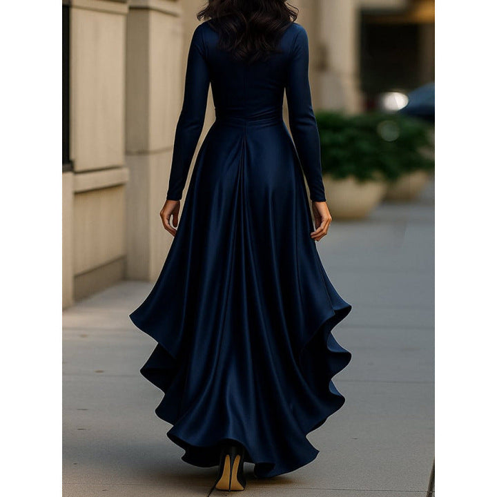 Blanchefleur | Women's Wrap V-Neck Long Sleeve Maxi Dress