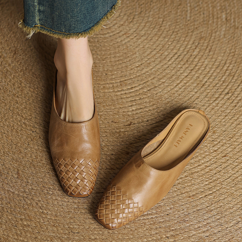 Rosalyn | Women's Woven Leather Mules
