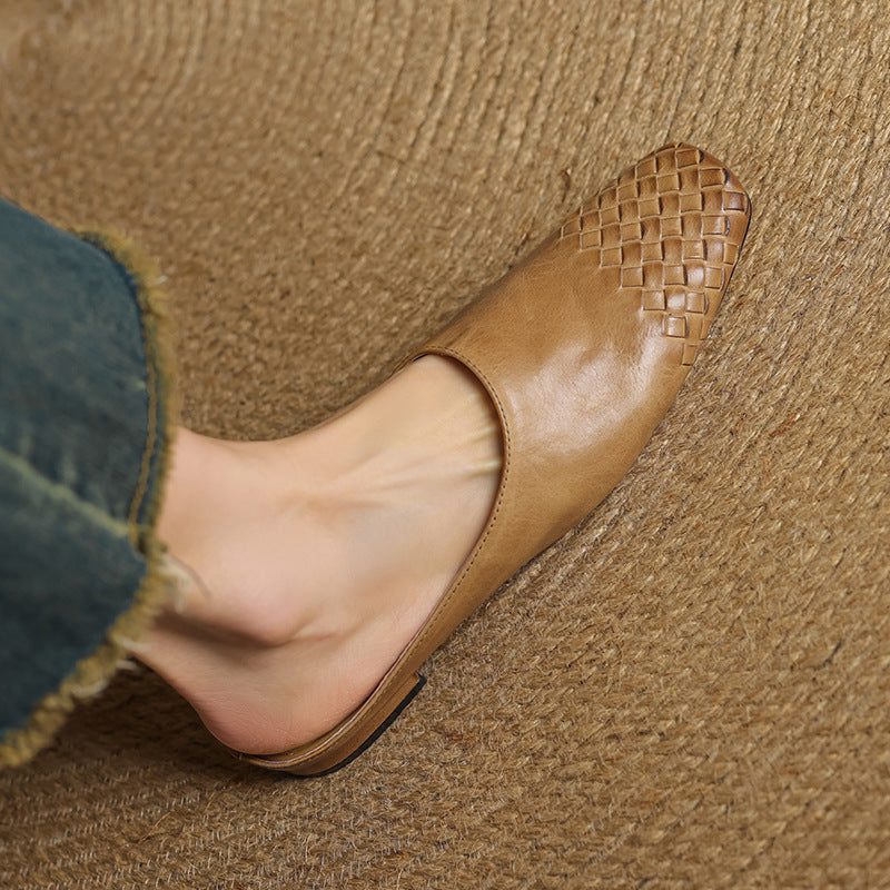 Rosalyn | Women's Woven Leather Mules