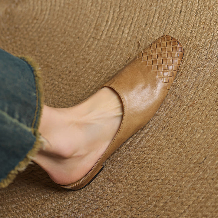 Rosalyn | Women's Woven Leather Mules