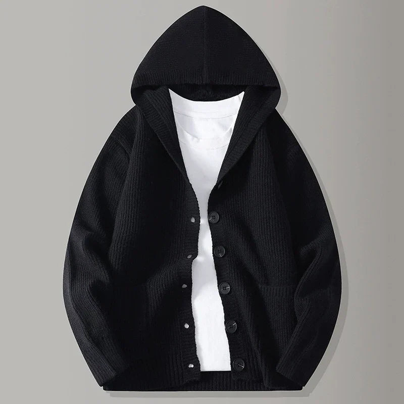 Bruno | Men's Hooded Knit Cardigan
