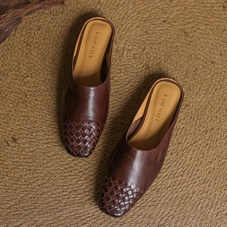 Rosalyn | Women's Woven Leather Mules