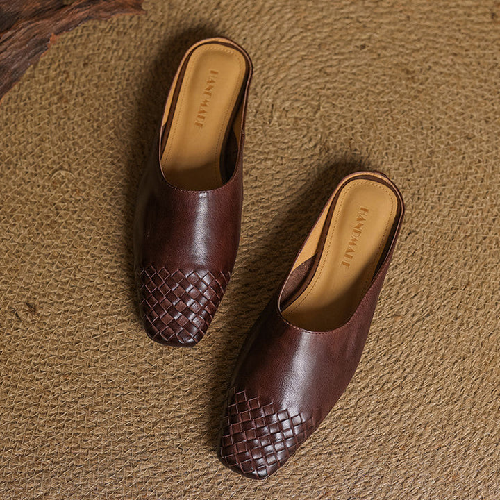 Rosalyn | Women's Woven Leather Mules