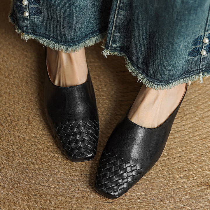 Rosalyn | Women's Woven Leather Mules